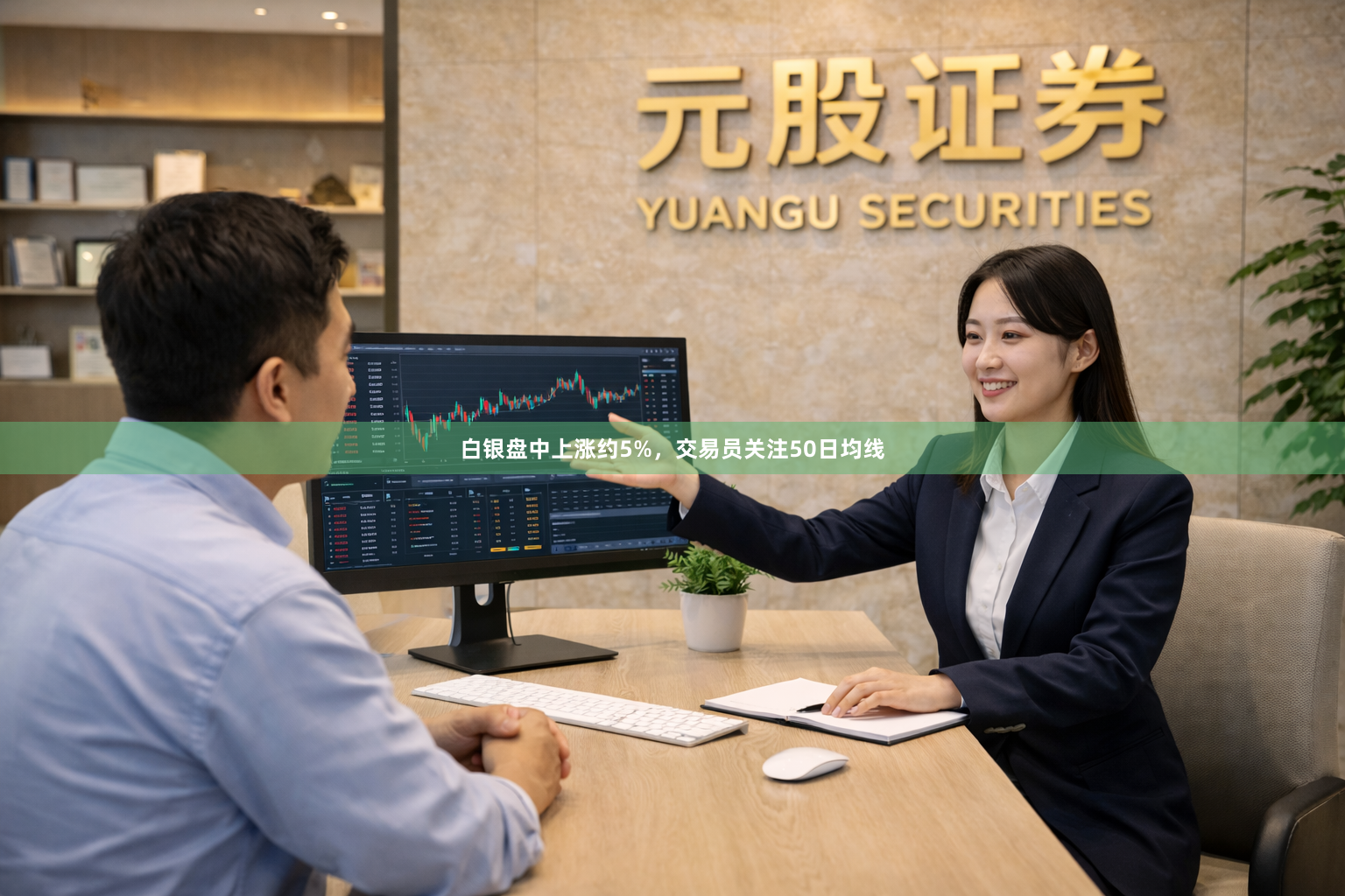 白银盘中上涨约5%，交易员关注50日均线