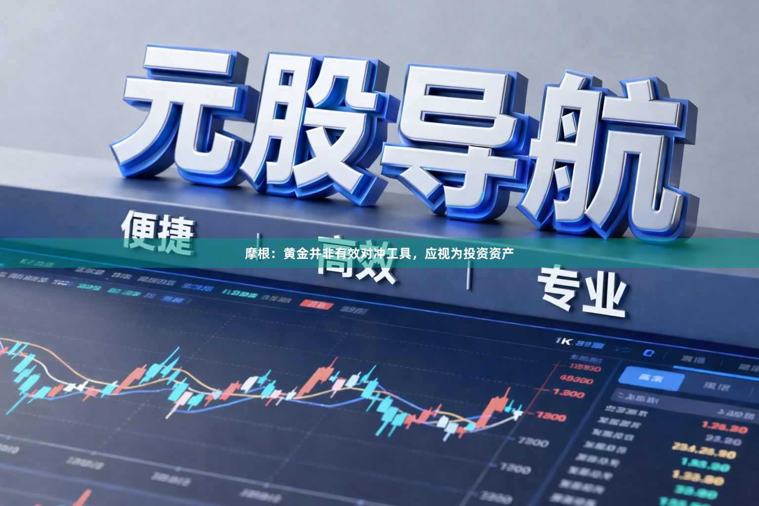 摩根：黄金并非有效对冲工具，应视为投资资产